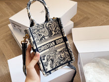 Load image into Gallery viewer, DR307 Mini Dior Book Tote  Phone Bag/ 5 x 7 x 2 inches
