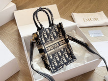 Load image into Gallery viewer, DR307 Mini Dior Book Tote  Phone Bag/ 5 x 7 x 2 inches
