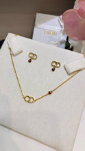 Load image into Gallery viewer, JW1441 Dior 26SS Gold-Tone CD Enamel Ladybug Necklace
