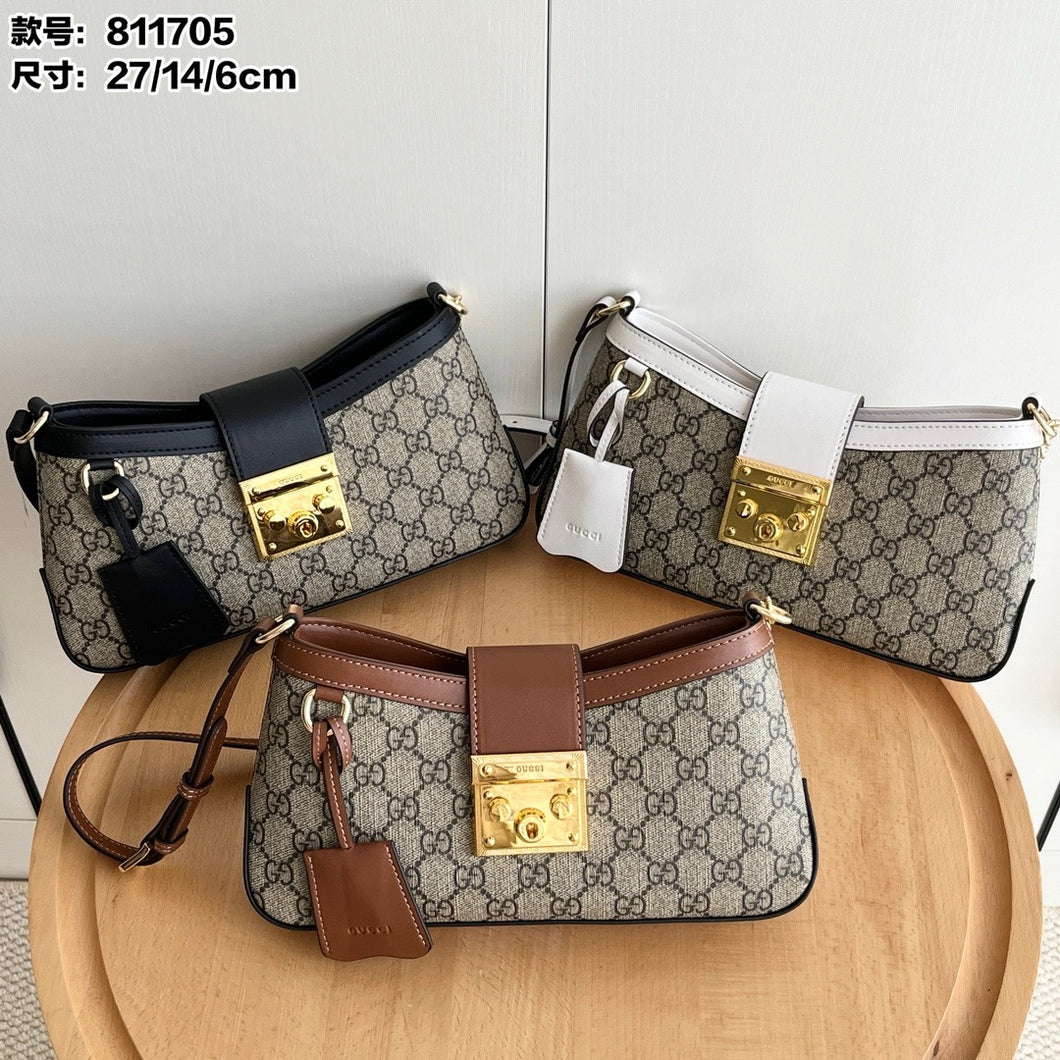 GC699 Padlock GG Small Shoulder Bag / 10.6x5.5x2.3inch