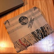 Load image into Gallery viewer, CLTH347 BUR Montage Check Wool Cashmere Reversible Scarf
