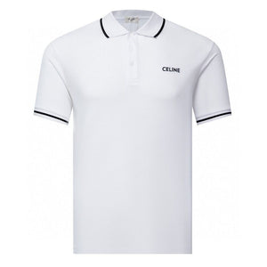 CLTH349 Celine Classic Polo Shirt in Cotton Piqué