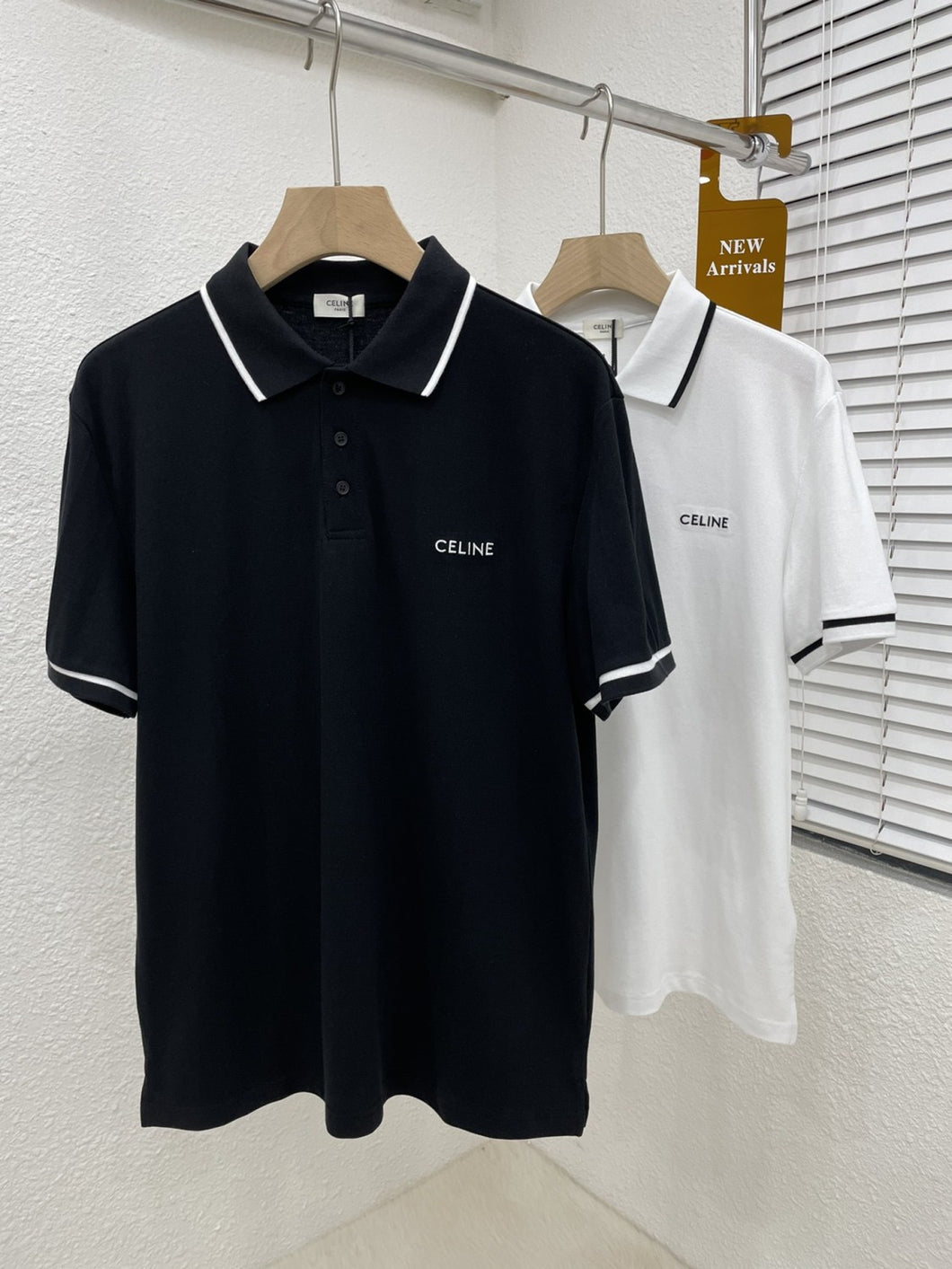 CLTH349 Celine Classic Polo Shirt in Cotton Piqué