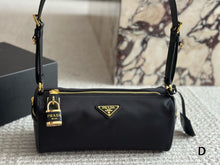 Load image into Gallery viewer, PD346 Re-Edition 2002 Re-Nylon &amp; Calfskin Shoulder Bag / 10.6x5.1x2inch
