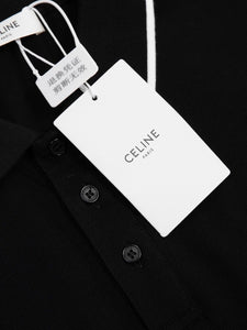 CLTH349 Celine Classic Polo Shirt in Cotton Piqué