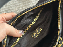 Load image into Gallery viewer, PD346 Re-Edition 2002 Re-Nylon &amp; Calfskin Shoulder Bag / 10.6x5.1x2inch
