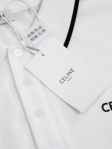 CLTH349 Celine Classic Polo Shirt in Cotton Piqué