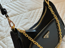 Load image into Gallery viewer, PD273 Re-Nylon and Brushed Leather Mini-bag / 8.6x7.6x2.3inch
