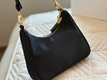 Load image into Gallery viewer, PD273 Re-Nylon and Brushed Leather Mini-bag / 8.6x7.6x2.3inch
