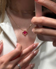 Load image into Gallery viewer, JW1445 Van Cleef &amp; Arpels Alhambra Vintage Pink Enamel Necklace
