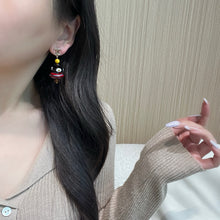 Load image into Gallery viewer, JW1446 CHANEL Colorful Ribbed Brass Ear
