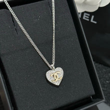 Load image into Gallery viewer, JW1449 CHANEL Heart Motif Full-Pavé Crystal Necklace
