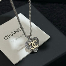 Load image into Gallery viewer, JW1449 CHANEL Heart Motif Full-Pavé Crystal Necklace
