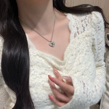 Load image into Gallery viewer, JW1449 CHANEL Heart Motif Full-Pavé Crystal Necklace
