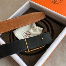 Load image into Gallery viewer, BL275 Hermes Double-Sided Togo Leather Belt / 38mm
