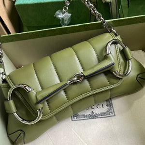 GC589 Gucci Horsebit Chain Small Shoulder Bag / HIGHEST QUALITY VERSION / 10.6"W x 4.5"H x 2"D