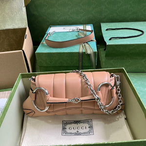 GC592 Gucci Horsebit Chain Small Shoulder Bag / HIGHEST QUALITY VERSION / 10.6"W x 4.5"H x 2"D