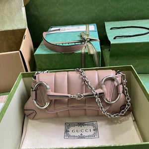 GC593 Gucci Horsebit Chain Small Shoulder Bag / HIGHEST QUALITY VERSION / 10.6"W x 4.5"H x 2"D