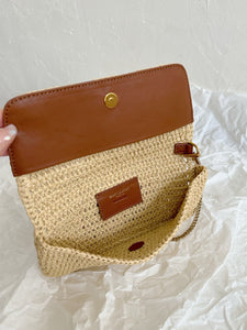 YSK326 Icare in Raffia / HIGHEST QUALITY VERSION / 14.6"–21.7" X 16.9" X 2"