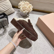 Load image into Gallery viewer, SE1761 Miu Miu Coin Wool Mule Slippers / Size 5-10
