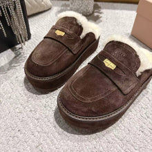 Load image into Gallery viewer, SE1761 Miu Miu Coin Wool Mule Slippers / Size 5-10
