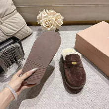 Load image into Gallery viewer, SE1761 Miu Miu Coin Wool Mule Slippers / Size 5-10
