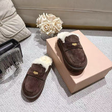 Load image into Gallery viewer, SE1761 Miu Miu Coin Wool Mule Slippers / Size 5-10
