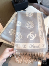 Load image into Gallery viewer, JW1456 Chanel Camellia Cashmere Scarf 2026 New
