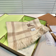 Load image into Gallery viewer, JW1458 Burberry Classic Cashmere Check Scarf / 32×180cm
