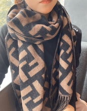 Load image into Gallery viewer, JW1459 Fendi FF Cashmere Scarf / 45×170cm
