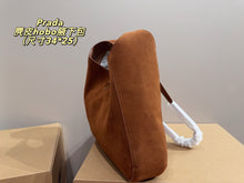 Load image into Gallery viewer, PD369 Large Hobo Bag in Suede Leather / 13.4x9.8x3.1inch

