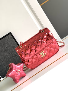 CC899 Mini Flap Bag & Star Coin Purse / 5.9 × 7.8 × 2.5 in / HIGHEST QUALITY VERSION