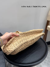 Load image into Gallery viewer, CL145 CABAS TRIANGLE IN RAFFIA / 16.5x8.6x2.4inch
