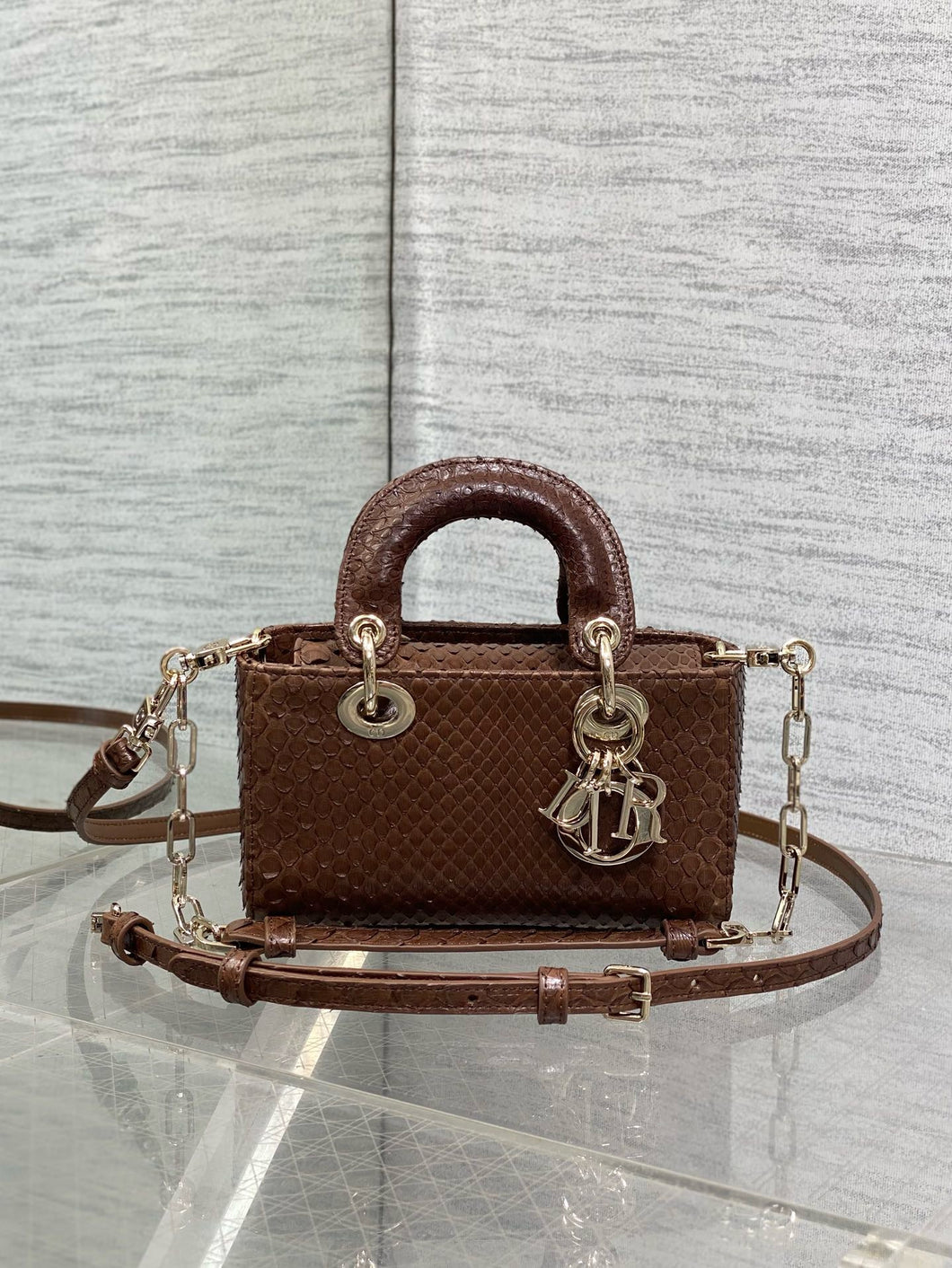 DR550 Lady D-Joy Micro Bag(Snakeskin) /  6.5 x 3.5 x 2 inches  / HIGHEST QUALITY VERSION（复制）