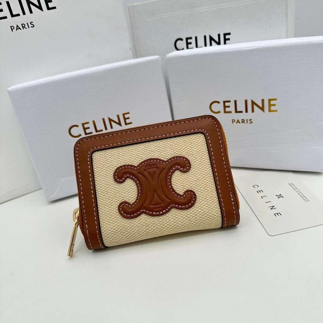 CL146 Small Zipper Wallet / 4.1x3.5x1.1inch