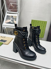 Load image into Gallery viewer, SE1097 GG Women&#39;s Ankle Boot with Double G /  Size5-11
