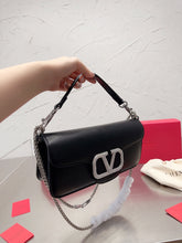Load image into Gallery viewer, VLTN085 LOCÒ CALFSKIN SHOULDER BAG / W10.6xH5.1xD2.4 in
