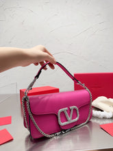 Load image into Gallery viewer, VLTN085 LOCÒ CALFSKIN SHOULDER BAG / W10.6xH5.1xD2.4 in
