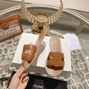 SE1549 CELINE TRIOMPHE MULE in CALFSKIN / Size5-11