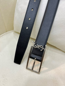 BL214 YSK New Cassandre Buckle Belt in Smooth Leather / 20mm/30mm