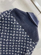 Load image into Gallery viewer, CLTH388 LB Monogram Denim Midi Shirt
