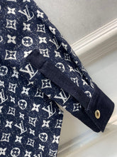 Load image into Gallery viewer, CLTH388 LB Monogram Denim Midi Shirt
