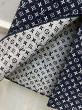 Load image into Gallery viewer, CLTH387 LB Monogram Denim Midi Skirt
