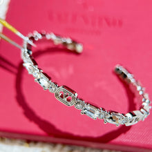 Load image into Gallery viewer, JW1464 Valentino Garavani Square Crystal Cuff Bracelet
