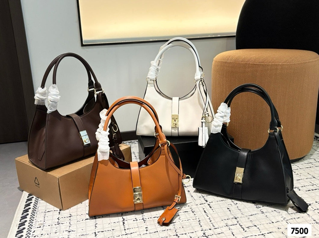 PD351 Medium Leather Tote Bag / 12.6x8.2x5.9inch