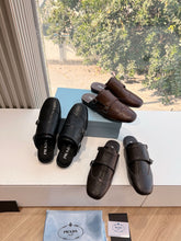 Load image into Gallery viewer, SE1556 Prada Shuffle Fringed Leather Mules / Size5-10
