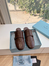 Load image into Gallery viewer, SE1556 Prada Shuffle Fringed Leather Mules / Size5-10
