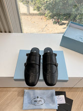 Load image into Gallery viewer, SE1558 Prada Shuffle Fringed Leather Mules / Size5-10
