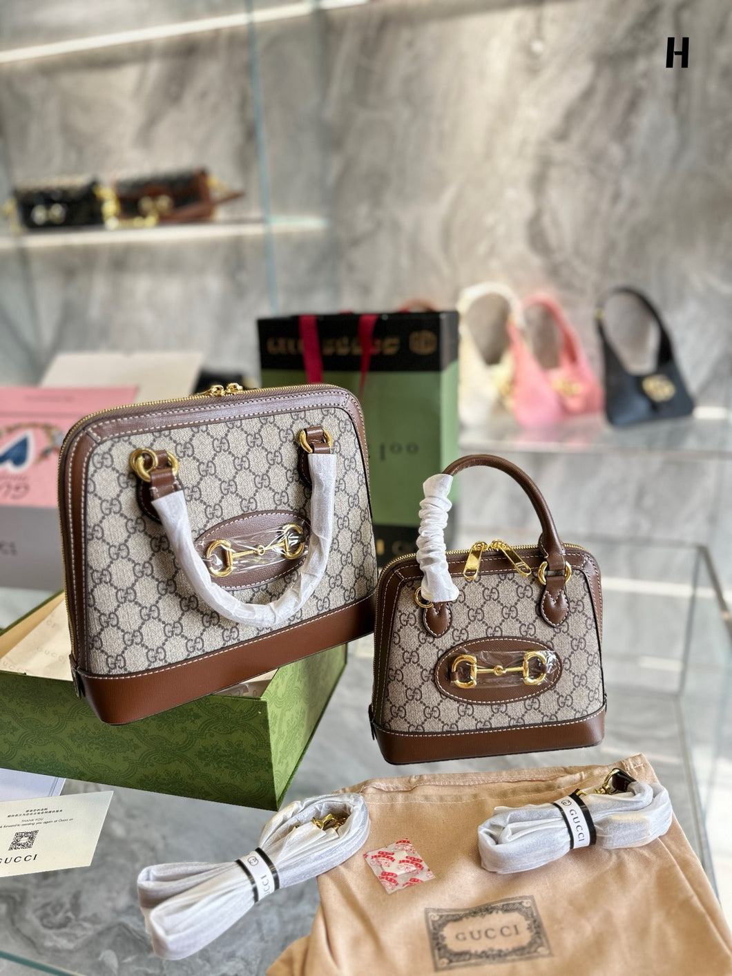 GC634 Gucci Horsebit 1955 Mini/Small Top Handle Bag