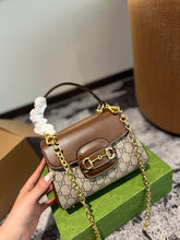 Load image into Gallery viewer, GC635 Gucci Horsebit 1955 mini/Medium Bag
